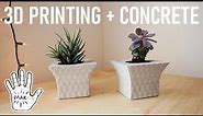 DIY Concrete Planters With 3D Printed Molds
