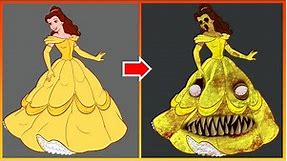 Disney Princesses Turn Into Zombies - Creepy Cartoon| Makeup For Halloween Ideas