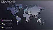 World Map Infographic Template in PowerPoint -Tutorial No. 835