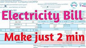 How to make a electricity bill. Utility bill copy