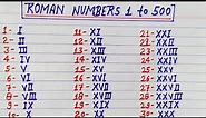 Roman numerals 1 to 500 || Roman numbers 1 to 500 || Roman ginti 1 to 500