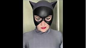 Animated Catwoman cosplay transform