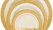Lenox Westchester Gold-Banded 5-Piece Place Setting, Service for 1 , Ivory,gold -