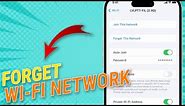How To Forget A Wi-Fi Network on iPhone