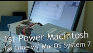 Power Mac 8100/80, System 7, 1st time booting classic MacOS!