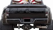Truck Back Window Graphics - Bald Eagle American Flag Decal (P534) - USA Flag with Eagle - Universal See Through Rear Window Vinyl Wrap - Full Window Decals for Trucks