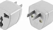 Cellet Universal Travel Adapter: Seamless Plug Conversion for International Travelers AC Wall Power Adapter to Convert China, UK, AU, EU & Other Plugs to US Plug Socket (2PACK)