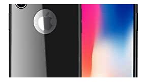 Ultra Thin Mirror iPhone X Case with Air Cushion Technology and Hybrid Drop Protection for Apple iPhone X - Silica Gel Frame - Black