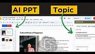 Professional Presentation with Pros Cons, Chart and More with AI