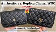 Replica Better Quality than Authentic Chanel? Real vs Fake Chanel WOC and what to look out for!