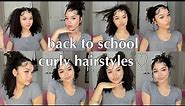 BACK TO SCHOOL HAIRSTYLES FOR CURLY HAIR 🎀|| 3c type