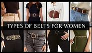 Types of Belts for Women with Names