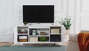 Zinus Bennett 57.9 in. White TV Stand Fits for TV's up to 65 in. ZU-UTOTV2-16W