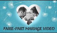 112 - Faire-part mariage vidéo personnalisable - invitation mariage