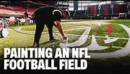 How an NFL FOOTBALL FIELD is painted for game day
