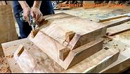 Solid Wood Processing With Beautiful Wood Grains - Extremely Beautiful Solid Wood Furniture
