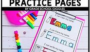 Editable Name Tracing & Writing Practice Activity Worksheets: PreK, Kindergarten