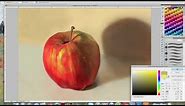 Beginner Digital Painting Tutorial - Apple Tutorial | GrawvyRobber