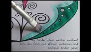 Anleitung: Mandala malen mit Wasserfarben u. Filzstift