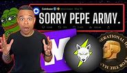 PEPE receives apology from Coinbase AGAIN! $PSYOP live?! GEN + MONG + VOLT sending Memecoin madness!