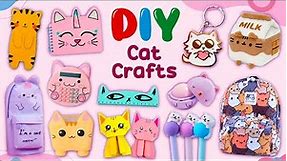 12 DIY CAT THEMED CRAFT IDEAS - Cat School Supplies - Create incredible cute things by yourself!