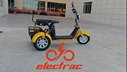 Electrac Electric Adult Mobility Scooter 3-Wheel Tricycle Trike with Dual Battery 2000W 40Ah Powered Moped Scooter Full Suspension Tricycle Electric Motorcycle Golf Scooter (Midnight Black)
