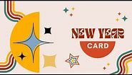 New Year Best Card Idea || New year greeting card 2024