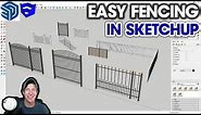 EASY FENCING in SketchUp with FlexTools FlexFence!