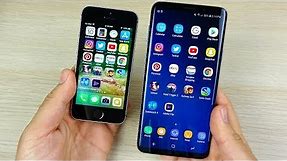 iPhone SE vs Galaxy S9 Plus Speed Test!