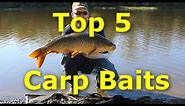 5 Best Carp Baits - How to catch carp with 5 different baits.