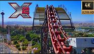 X2 Six Flags Magic Mountain POV Back Row (extremely intense roller coaster)