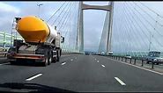 Crossing over the Second Severn Bridge from Wales to England