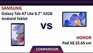SAMSUNG Galaxy Tab A7 Lite 8.7" 32GB Android Tablet Vs HONOR Pad X8 Comparison