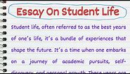 Essay On Student Life