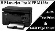 HP LaserJet Pro MFP M125a Printer Auto Test Page Print & Total Page Count | BN Computer Butwal