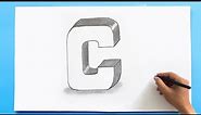3D Letter Drawing - C