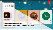 Create Unique Social Media Templates | Adobe Illustrator Bootcamp (6/10)
