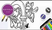 Amy Rose and Rouge The Bat Coloring Page | Free Sonic to Print & Color Pictures | Rayfelk Printables