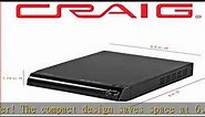 Craig CVD401A Compact HDMI DVD Player with Remote in Black | Compatible with DVD-R/DVD-RW/JPEG/CD-R