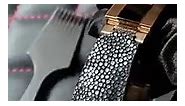 Black stingray leather strap for Rolex Sky-Dweller