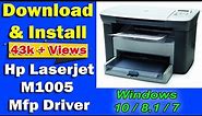 how to install hp laserjet m1005 mfp in windows 7 | how to install hp laserjet m1005 mfp windows 10