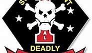 Marines First Recon BN Swift Silent Deadly Black RED Sticker (USMC Vinyl Decal Logo), Officially Licensed by The U.S. Marine Corps (3 x 4 inch)