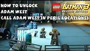 Lego Batman 3 - How to Unlock Adam West - All 30 Adam West in Peril Locations - 1080P HD