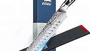 KYOKU Gin Series 12" Brisket Slicing Knife, Meat Carving Knife with Silver PVD Coating Mosaic Pin Handle for Professional Chef & Home Cook, Japanese VG10 Steel Slicer Knife for Meat Fruit Vegetables