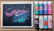 Shooting Star Acrylic Painting Tutorial | Easy | For Beginners | Relaxing Satisfying Art