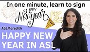 Learn ASL: How to sign " Happy New Year " in American Sign Language!