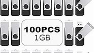 TOPESEL USB Storage Flash Drive,100PCS 1GB USB 2.0 Flash Drive Bulk Pack, USB Flash Drives Thumb Drives USB Stick Flash Memory Stick (1G, 100 Pack, Black)
