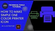 How to make printer icon in Illustrator | Icon design | Iconography | Illustrator tutorials