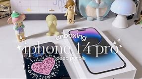🎆 unboxing iphone 14 pro deep purple in 2024 | moft accessories, cute cases haul