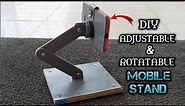 How to make an adjustable & rotatable mobile stand using PVC pipe |HOMEMADE MOBILE STAND